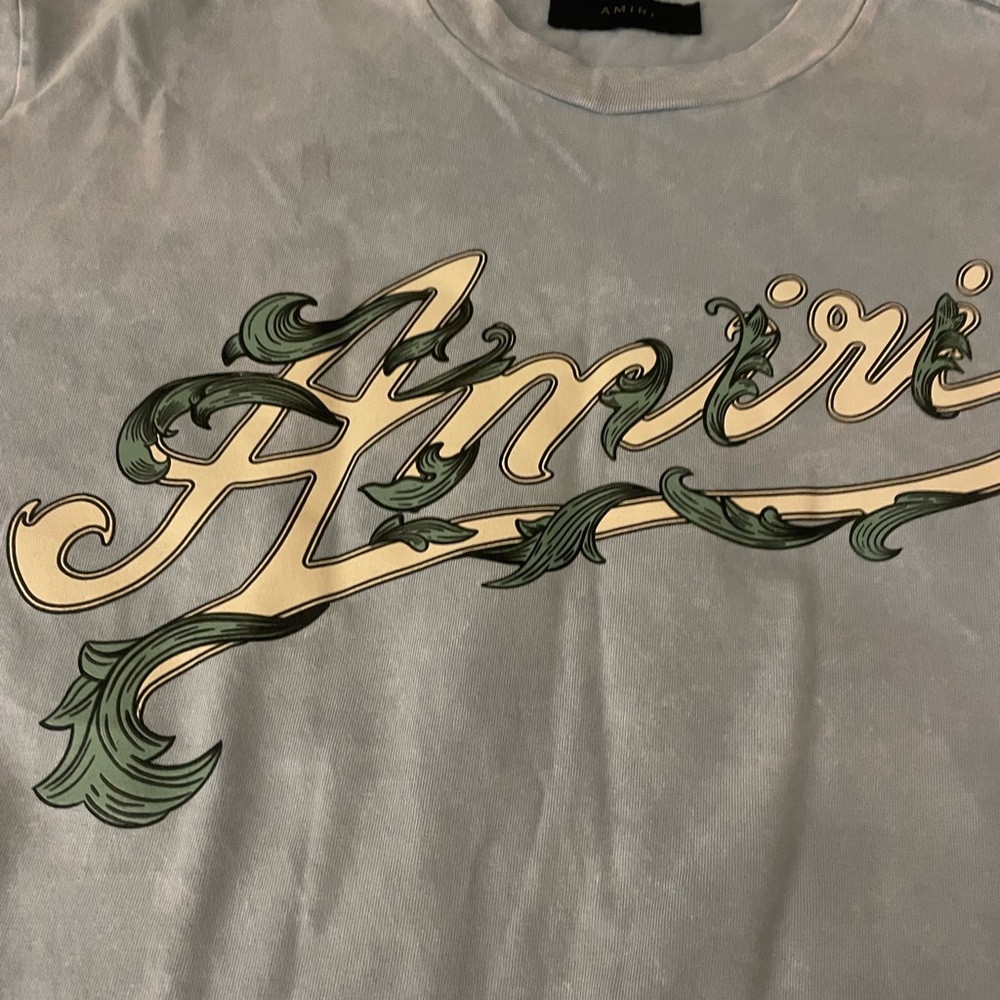 Amiri Filigree Blue Tee Size: Large - Picture 4 of 6